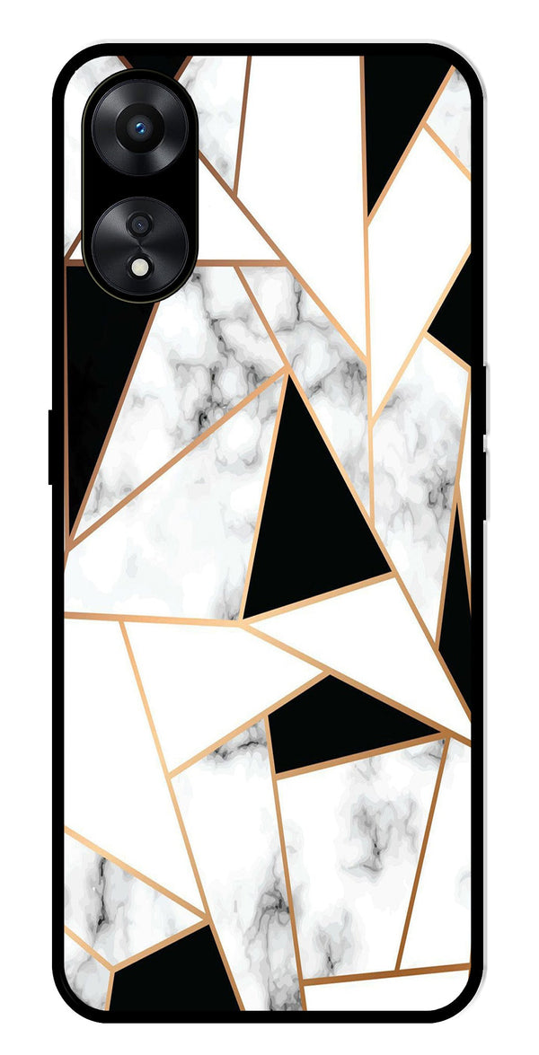 Marble Design2 Metal Mobile Case for Oppo A78 5G   (Design No -08)