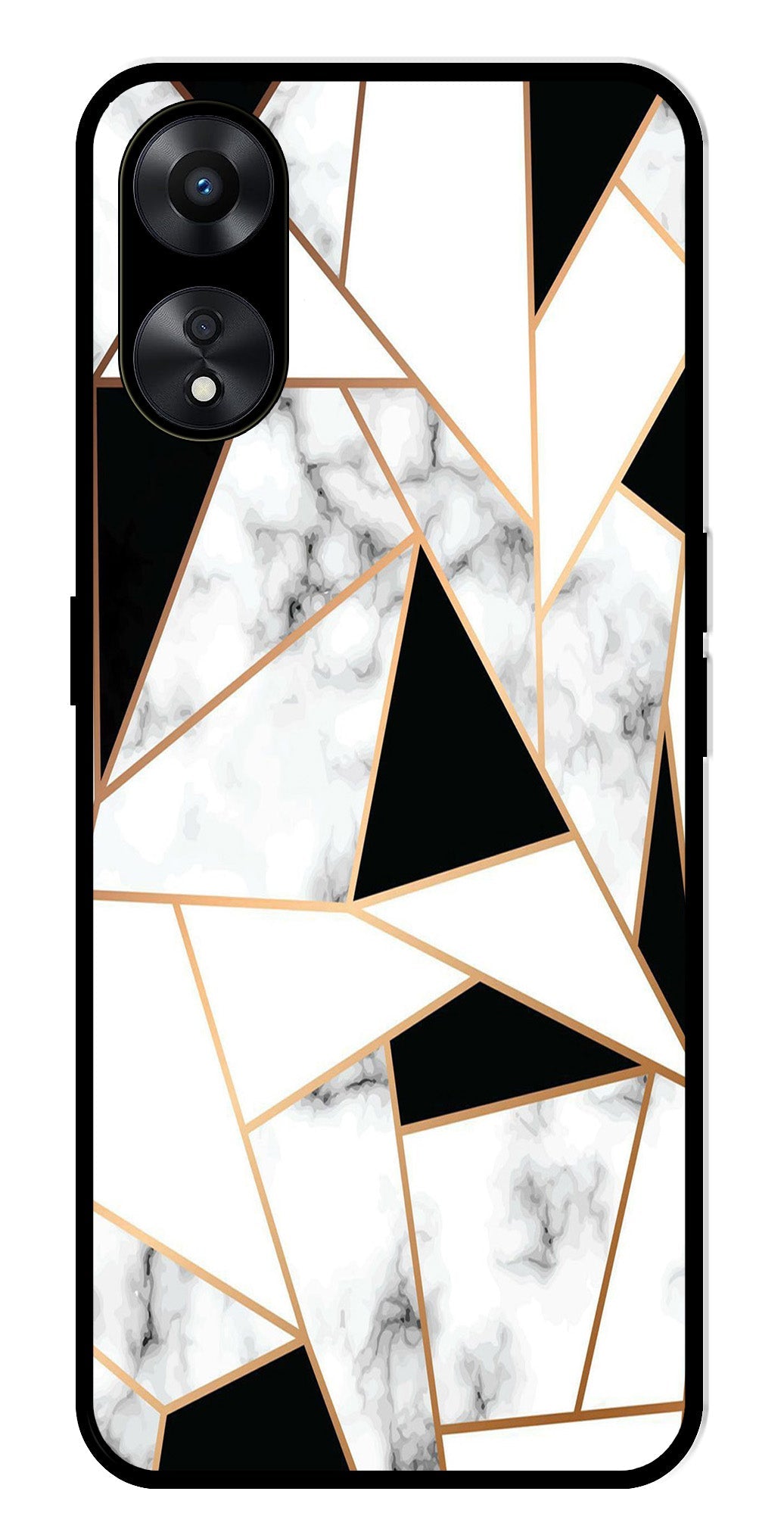 Marble Design2 Metal Mobile Case for Oppo A78   (Design No -08)