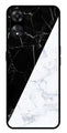 Black White Marble Design Metal Mobile Case for Oppo A78   (Design No -09)
