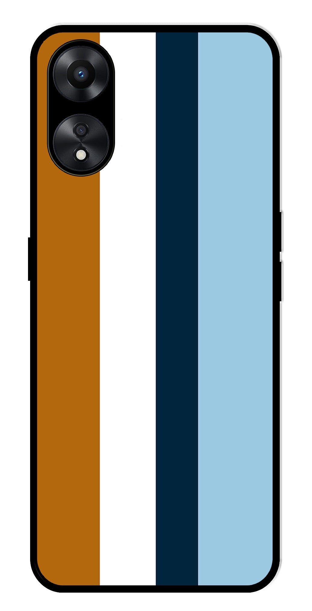 MultiColor Pattern Metal Mobile Case for Oppo A78   (Design No -17)