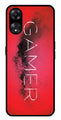 Gamer Pattern Metal Mobile Case for Oppo A78 5G   (Design No -41)