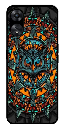 Owl Pattern Metal Mobile Case for Oppo A78