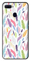 Colorful Feathers Metal Mobile Case for Oppo A7   (Design No -06)