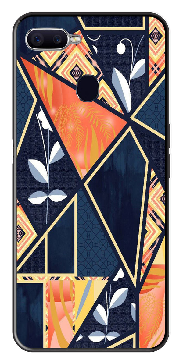 Marble Design Metal Mobile Case for Oppo A7   (Design No -07)