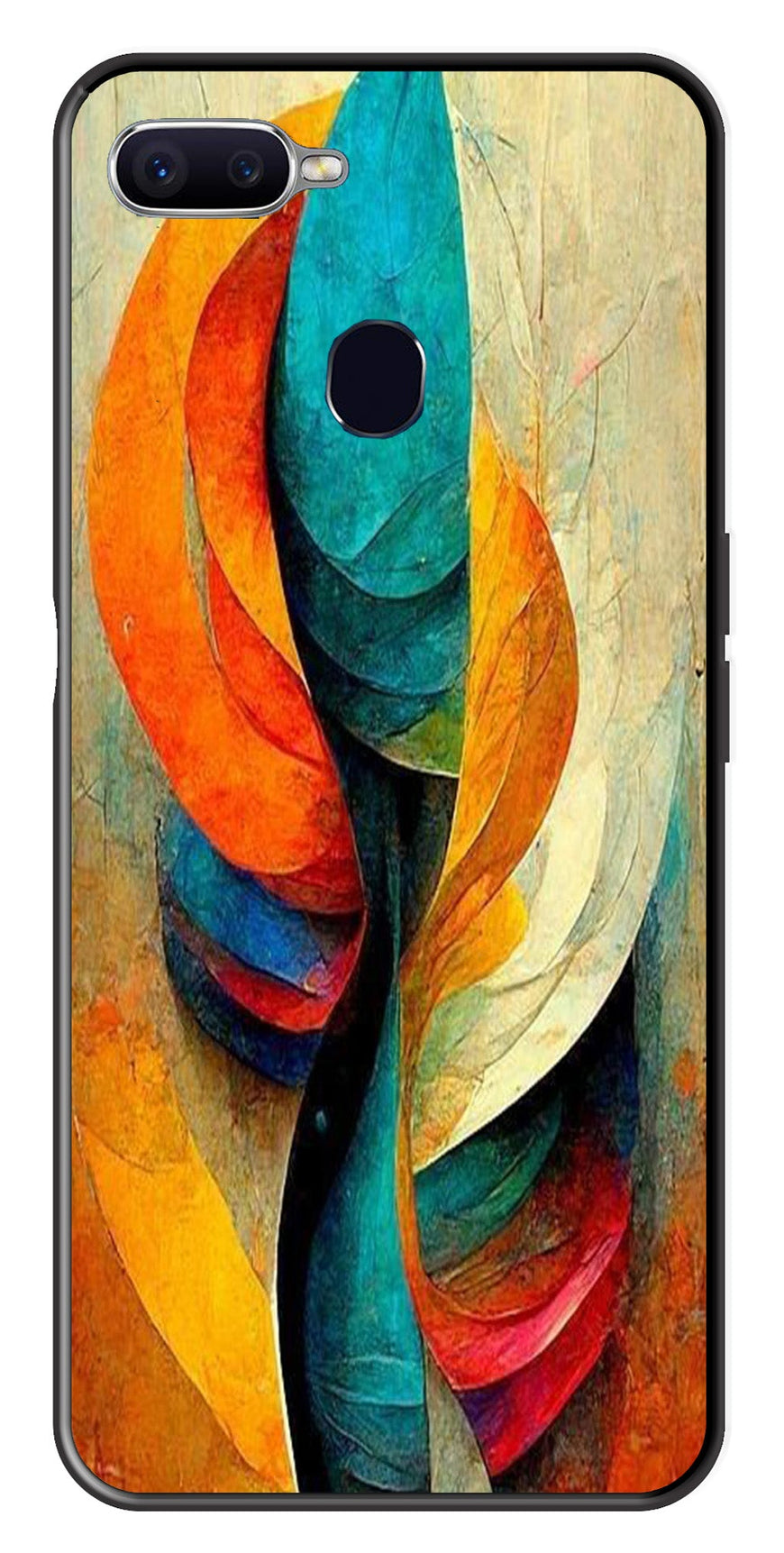 Modern Art Metal Mobile Case for Oppo A7   (Design No -11)