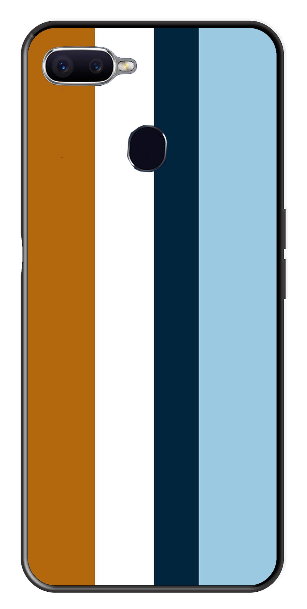 MultiColor Pattern Metal Mobile Case for Oppo A7   (Design No -17)