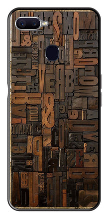 Alphabets Metal Mobile Case for Oppo A7