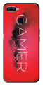 Gamer Pattern Metal Mobile Case for Oppo A7   (Design No -41)