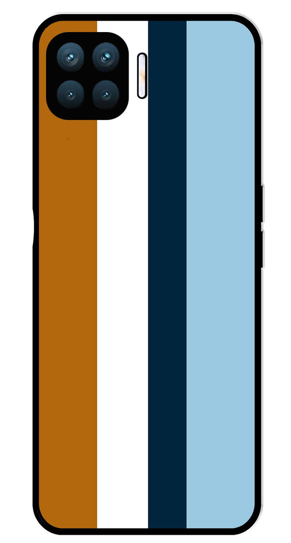MultiColor Pattern Metal Mobile Case for Oppo A93   (Design No -17)