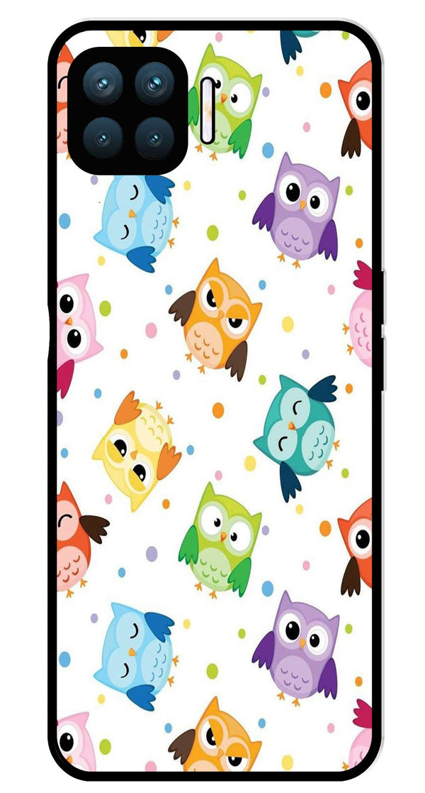 Owls Pattern Metal Mobile Case for Oppo A93   (Design No -20)