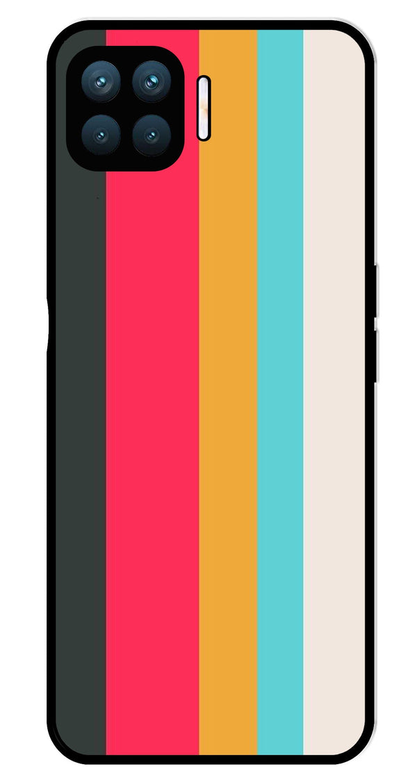 Muted Rainbow Metal Mobile Case for Oppo A93   (Design No -31)