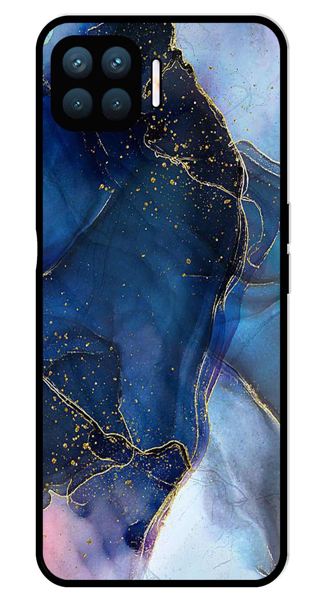 Blue Marble Metal Mobile Case for Oppo A93   (Design No -34)