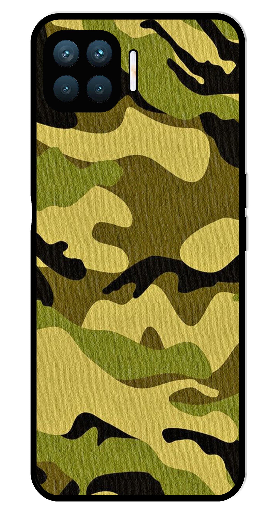 Army Pattern Metal Mobile Case for Oppo A93   (Design No -35)