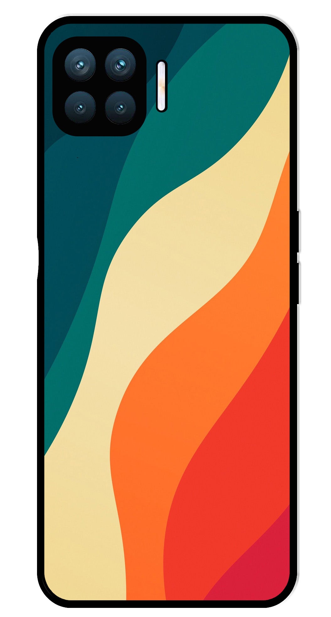 Muted Rainbow Metal Mobile Case for Oppo A93   (Design No -39)