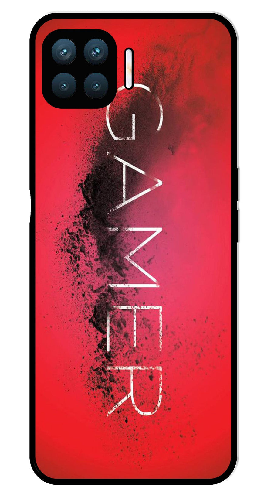Gamer Pattern Metal Mobile Case for Oppo A93   (Design No -41)