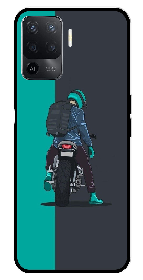 Bike Lover Metal Mobile Case for Oppo F19 Pro   (Design No -05)