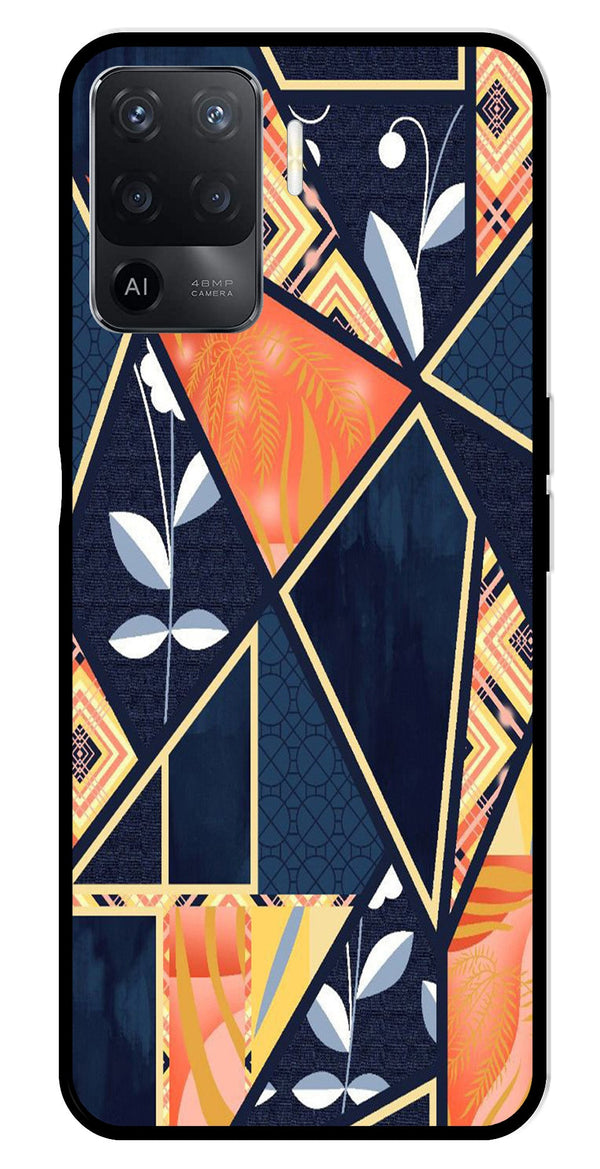 Marble Design Metal Mobile Case for Oppo F19 Pro   (Design No -07)