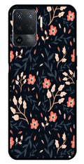 Floral Pattern Metal Mobile Case for Oppo Reno 2F   (Design No -10)