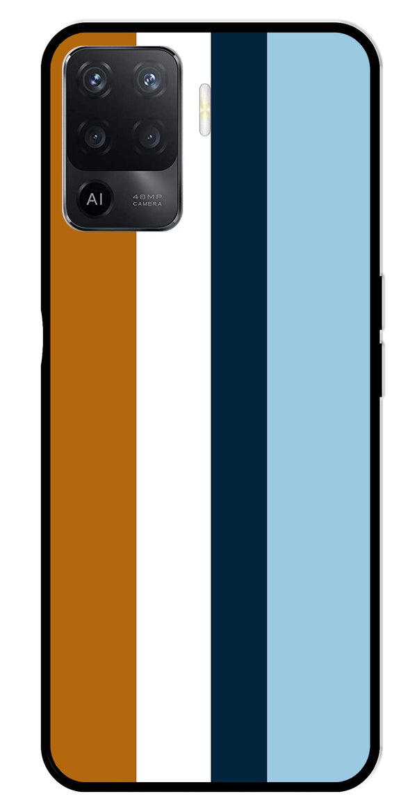 MultiColor Pattern Metal Mobile Case for Oppo A94   (Design No -17)