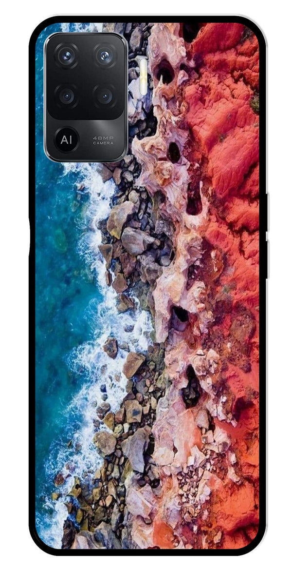 Sea Shore Metal Mobile Case for Oppo F19 Pro   (Design No -18)