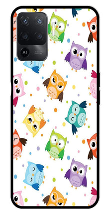 Owls Pattern Metal Mobile Case for Oppo F19 Pro
