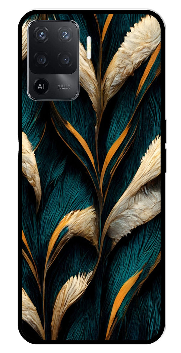 Feathers Metal Mobile Case for Oppo F19 Pro   (Design No -30)