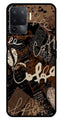 Coffee Pattern Metal Mobile Case for Oppo F19 Pro   (Design No -37)