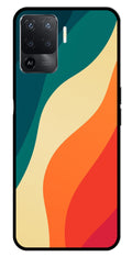 Muted Rainbow Metal Mobile Case for Oppo Reno 2F   (Design No -39)