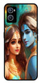 Lord Radha Krishna Metal Mobile Case for Oppo A76   (Design No -01)