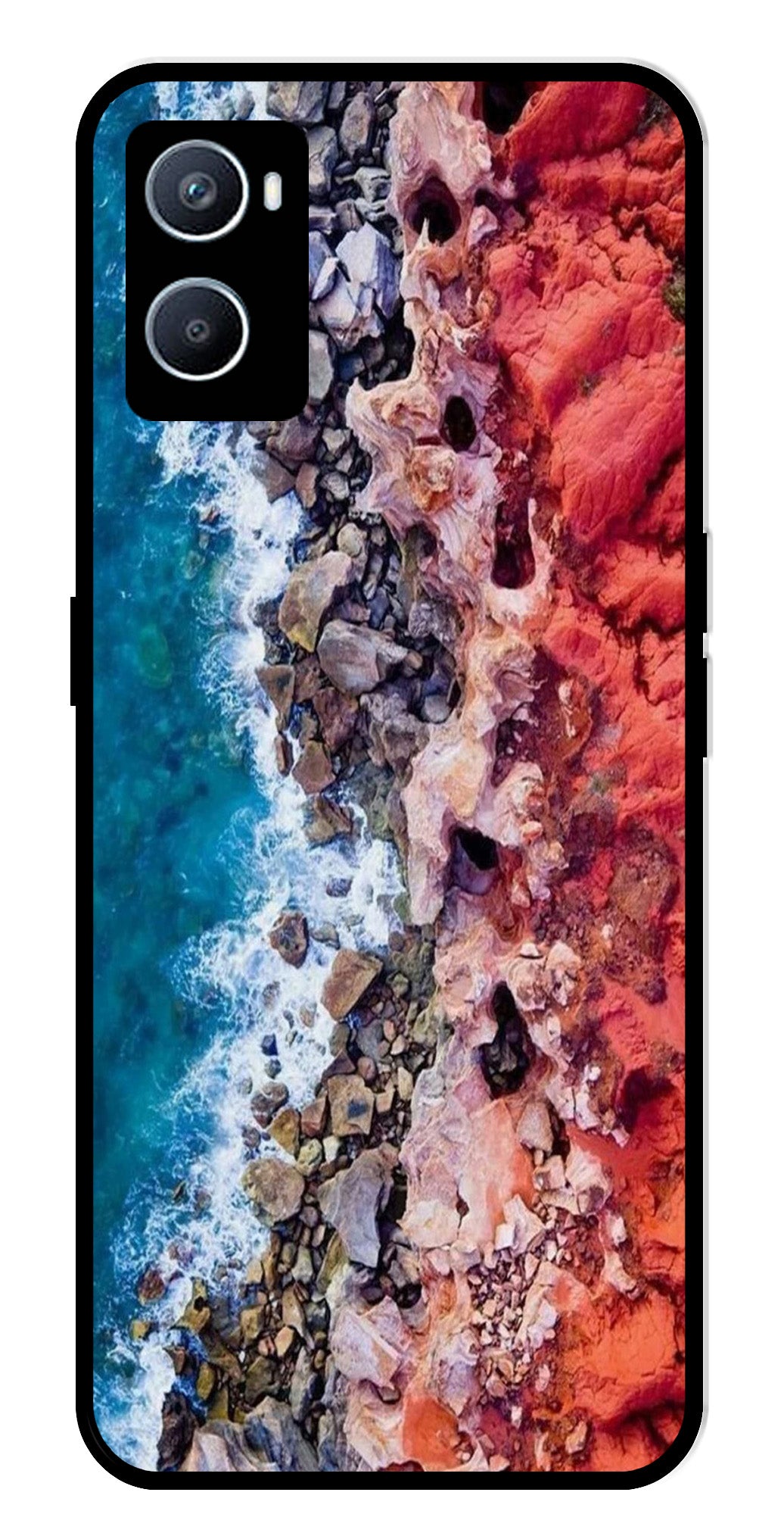 Sea Shore Metal Mobile Case for Oppo A76   (Design No -18)