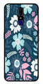 Flower Leaves Design Metal Mobile Case for Oppo F11   (Design No -50)