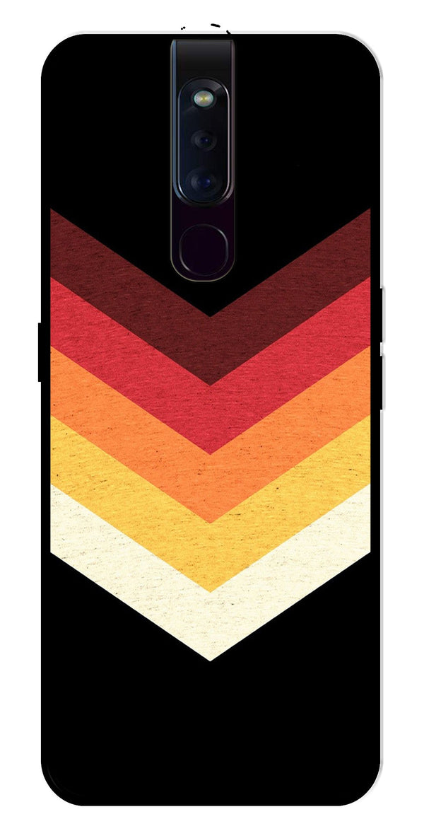 MultiColor Arrow Metal Mobile Case for Oppo F11 Pro   (Design No -04)