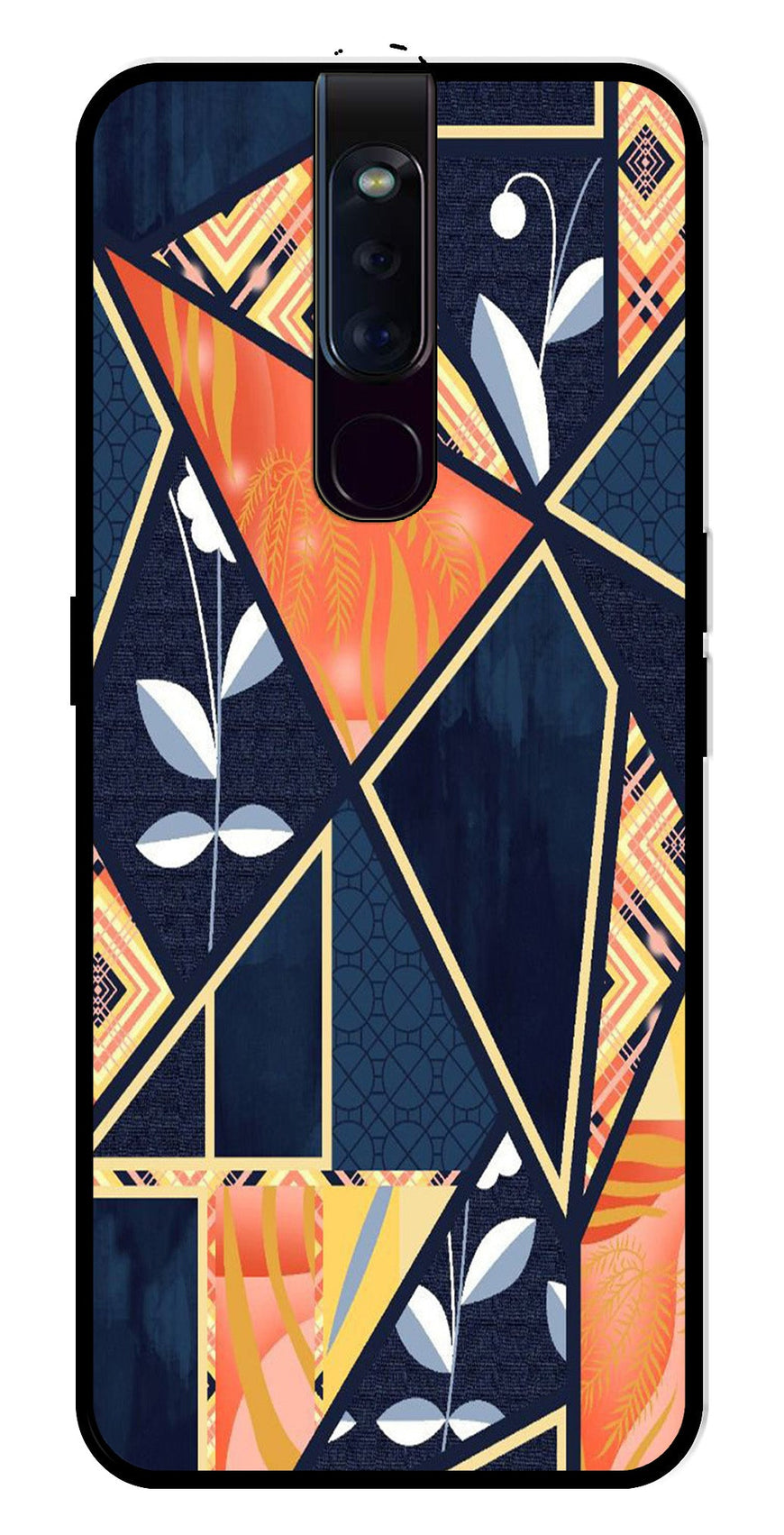 Marble Design Metal Mobile Case for Oppo F11 Pro   (Design No -07)