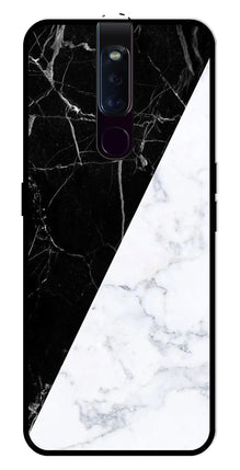 Black White Marble Design Metal Mobile Case for Oppo F11 Pro