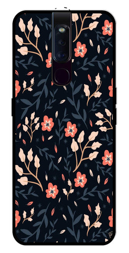 Floral Pattern Metal Mobile Case for Oppo F11 Pro (Design No -10)