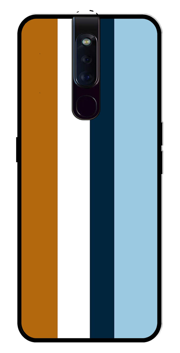 MultiColor Pattern Metal Mobile Case for Oppo F11 Pro   (Design No -17)