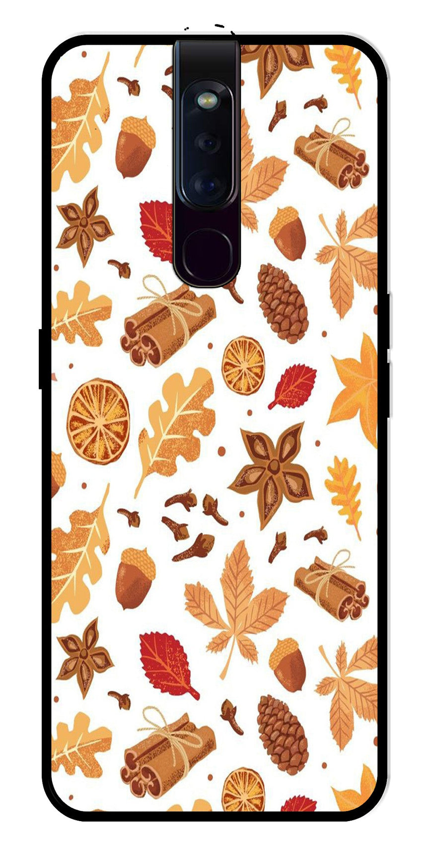 Autumn Leaf Metal Mobile Case for Oppo F11 Pro   (Design No -19)