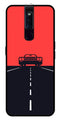 Car Lover Metal Mobile Case for Oppo F11 Pro   (Design No -21)