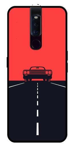 Car Lover Metal Mobile Case for Oppo F11 Pro (Design No -21)