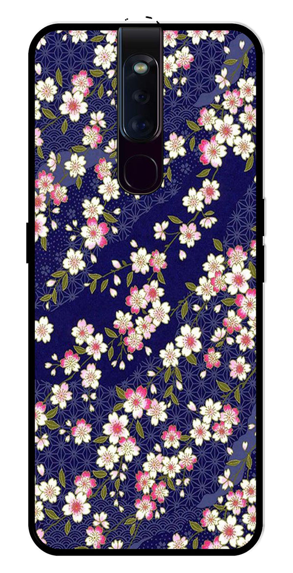 Flower Design Metal Mobile Case for Oppo F11 Pro   (Design No -25)