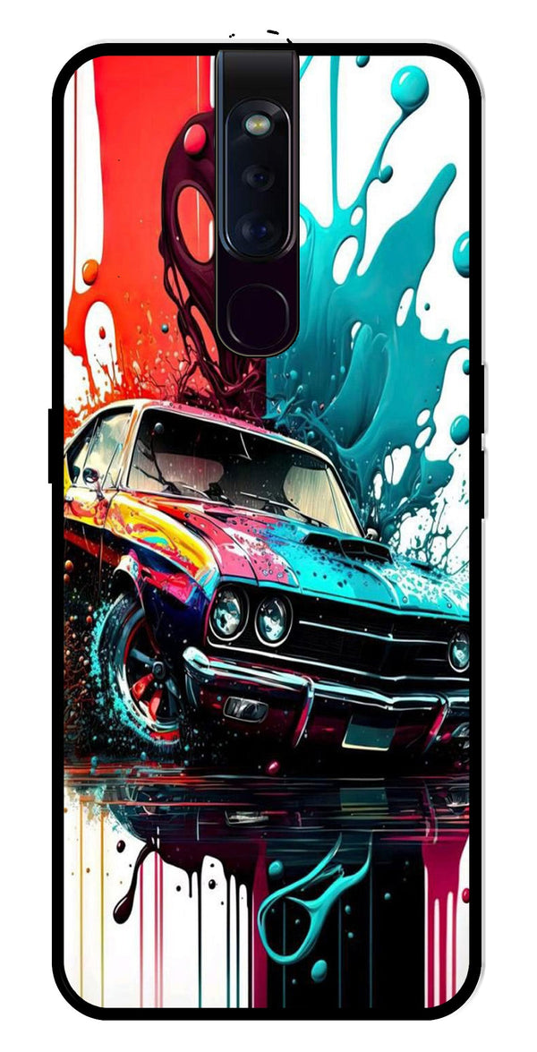 Vintage Car Metal Mobile Case for Oppo F11 Pro   (Design No -29)