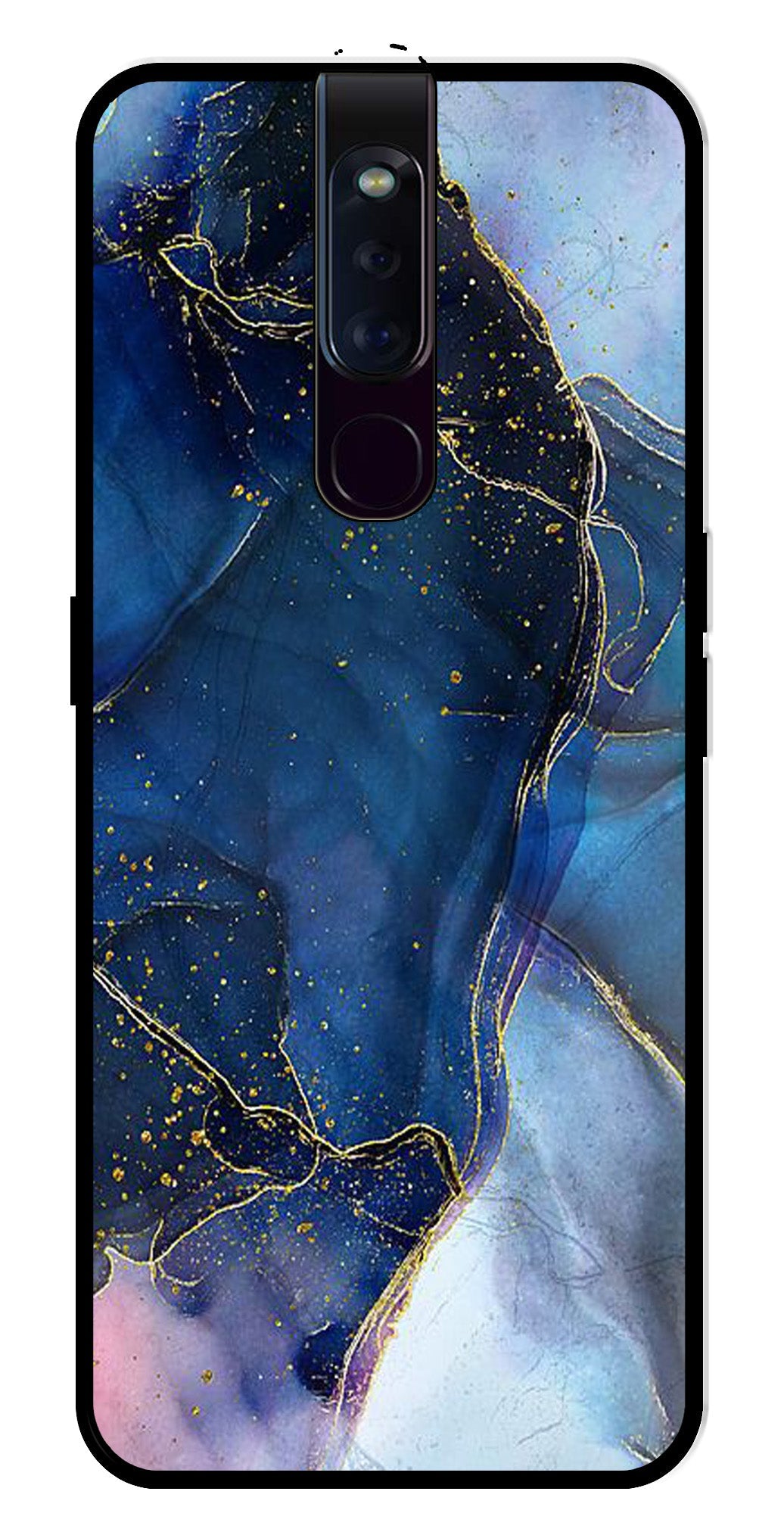 Blue Marble Metal Mobile Case for Oppo F11 Pro   (Design No -34)