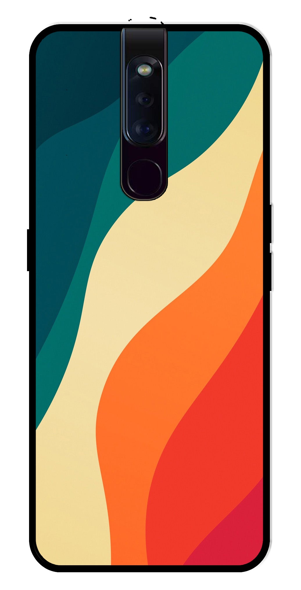 Muted Rainbow Metal Mobile Case for Oppo F11 Pro   (Design No -39)