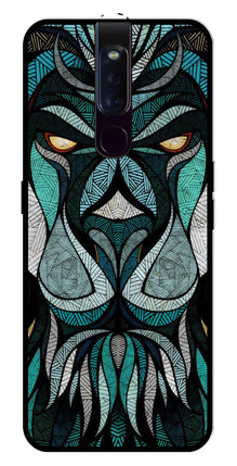 Lion Pattern Metal Mobile Case for Oppo F11 Pro