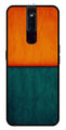 Orange Green Pattern Metal Mobile Case for Oppo F11 Pro   (Design No -45)