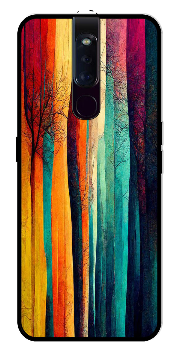 Modern Art Colorful Metal Mobile Case for Oppo F11 Pro   (Design No -47)