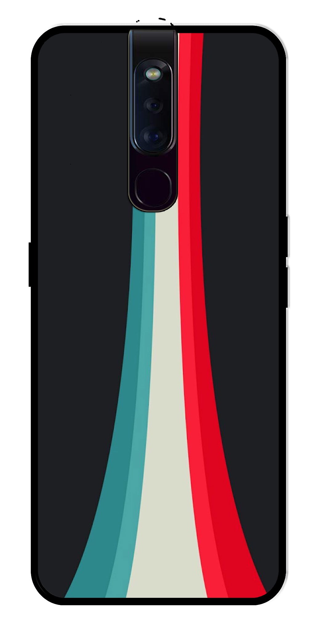 Modern Art Colorful Metal Mobile Case for Oppo F11 Pro   (Design No -48)