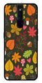Leaves Design Metal Mobile Case for Oppo F11 Pro   (Design No -51)