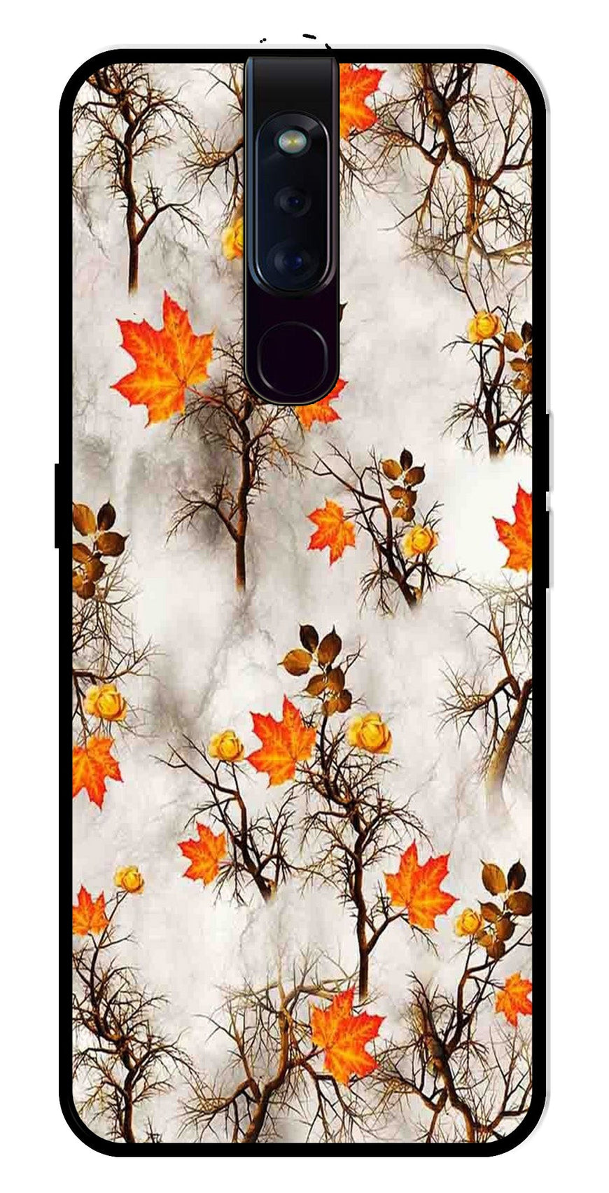 Autumn leaves Metal Mobile Case for Oppo F11 Pro   (Design No -55)