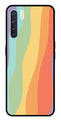 Muted Rainbow Metal Mobile Case for Oppo F15   (Design No -02)